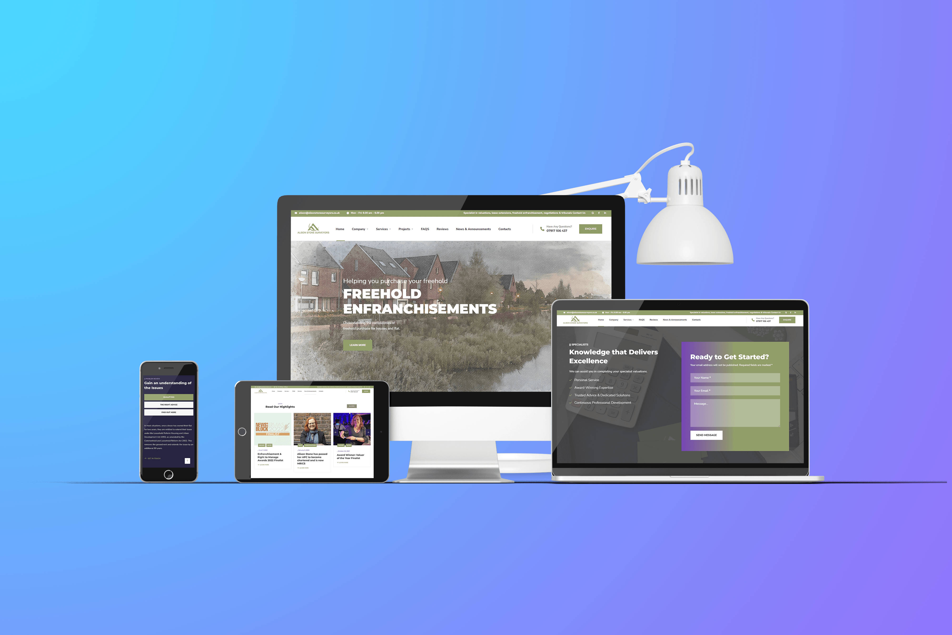Alison Stone Surveyors website mockup