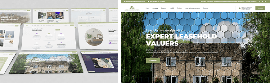 Alison Stone Surveyors shots of website